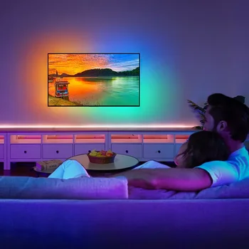 Fantasy pomembno Delo z Alexa Google Assistant65-74 Palčni Tv App Nadzor Sinhronizacija Polje LED TV Ozadja Trak Svetlobe