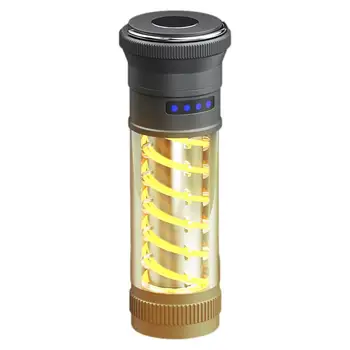 LED Svetilko 2 V 1 Kamp Svetilka Svetlo Bakle Vrtenje Prilagoditev Super Svetla Nepremočljiva baterijsko Napajanje žepnih svetilk Kampiranje