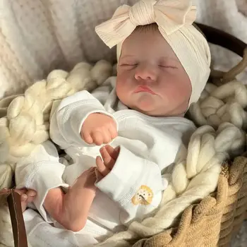 NPK 19 palca Bebe Prerojeni Levi Baby Doll Že Končal Spanje Novorojenčka Baby Velikost 3D Kože, Vidne Žile Zbirateljske Umetnosti Lutka
