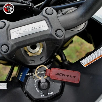 Motorno kolo Cowhide Keychain Key Ring Paše za Suzuki KATANA 125 250 400 Ključ