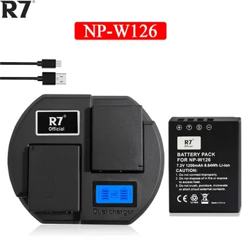 R7 NP W126 Baterija +LCD Polnilec za Fujifilm X-T20 XT20 X100F X-H1 XH1 X-A5 XA5 X-A20 XA20 X-E3