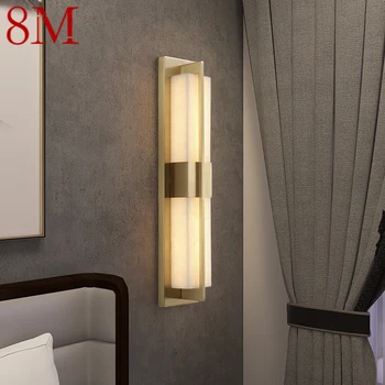 8M Medenina Stenske Luči LED Sodobnih Luksuznih Marmorja Sconces Stalnica Notranji Dekor za Dom, Spalnica, Dnevna Soba, Hodnik,