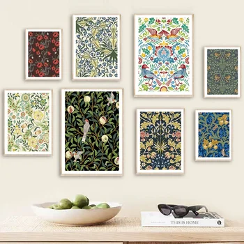 Barvita William Morris Sadje Cvet Botanični Wall Art Platno Slikarstvo Plakatov In Fotografij Stenske Slike Za Dnevna Soba Dekor