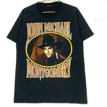 Leta 1994 Je John Michael Montgomery Vintage T-Shirt Srednje Velikosti Black Country Glasbe Tee