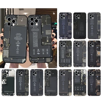 Baterija Telefona Primeru Za iphone 15 14 13 12 11 Pro Max 12mini 14 Plus SE Motherboard Vezje Mobilnega Telefona Primeru Funda