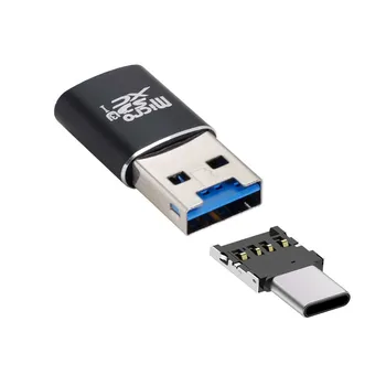 CY CYSM USB 3.0 za Micro SD SDXC TF Card Reader z Mikro Tip-C USB-C OTG za Tablični / Mobilni Telefon
