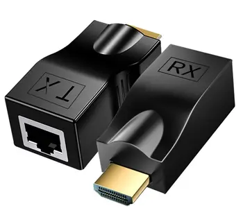 HDMI Podaljšek Adapter Preko Cat5e/6 4k HD 1080p HDMI Vmesnik na priključek RJ45 Ethernet Omrežja Pretvornik za HDTV, Set-top Škatle, DVD PS4