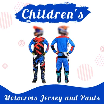 racing obleko Mladih otrok Umazanijo Kolo Jersey Hlače Kompleti Motokros gorskih Spustu Motocikel otrok Off-road fant dekle MX ATV