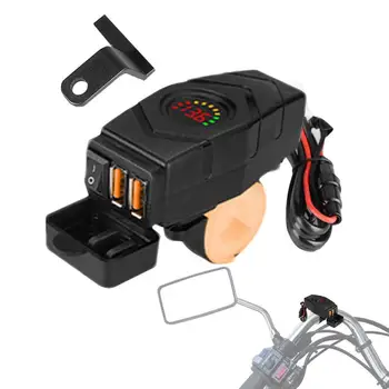 Motocikel Hitro Telefonski Polnilnik, Polnilnik USB Power Adapter za Dvojni Port Polnjenje Pripomoček Za Mobilni Telefon, Tablični računalnik In GPS