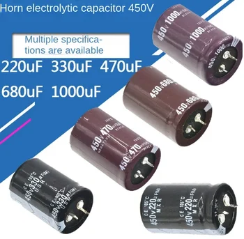 450v elektrolitski kondenzator rog težko pin 220uF 330uF 470uF 560uF 680uF 820uF 1000uF mikro metoda 450V (1pcs)