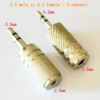 Jack 3.5 mm do 2,5 mm Audio Adapter 2,5 mm Moški na 3,5 mm Ženski Vtič Priključek za Aux Kabel Zvočnikov Priključek za Slušalke 3.5