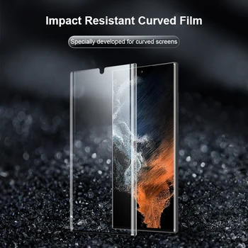 2PCs Screen Protector For Samsung Galaxy S23 Ultra Nillkin Vpliv, ki je Odporna Polno Lepljene Ukrivljen Film Sprednji Zaščitni Film