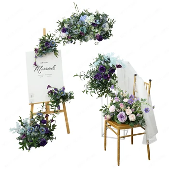 Poroka Okrasni Cvetlični Poroko Rekviziti Cesti Vodi Vijolično Dobrodošli Cvetlični Sklop Simulacije Svile Cvet Ponaredek Cvet