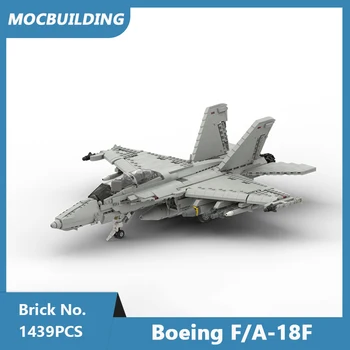 MOC gradniki Boeing F/A-18F & Mikoyan MiG-2 Zrakoplova 1/35 Obsega DIY Sestavljeni Opeke Izobraževalne Ustvarjalne Božič Igrače Darilo