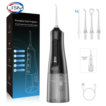 LISM Ustni Irrigator USB Polnilne Vode Flosser Prenosni Zobni vodnim 310ML Rezervoar za Vodo Neprepustna Zob Čistilec