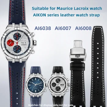 Za Maurice Lacroix watch AIKON serije AI6038 AI6008 AI6007 AI6058 Hitro snemljiv usnje watch trak opremo manžeta