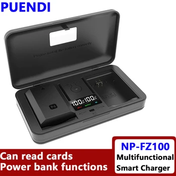 PUENDI NP-FZ100 polnilnika se uporablja za Sony a7m4/a7m3/a7r3/a7s3/a7r4/a7c/a6600/a9/ZV-E1/A6700 fotoaparata baterije