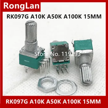 RK097 097 6pin Posebne avdio ojacevalnikom visoko precizne dvojno potenciometer RK097G A10K A20K A50K A100K 15 MM-50PCS