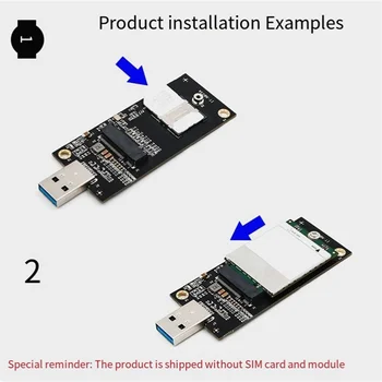 USB3.0 do NGFF Tipko B 3G4G WWAN Modul za Omrežno Večfunkcijsko Kartico Test Adapter svet z Režo za kartico SIM Modul