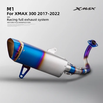 AK Izpušne Cevi za Yamaha, Celoten Sistem Izpušni, Slip-On, Ogljikovih Vlaken,M1, Xmax 300, Xmax 300, 2017-2023