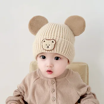 ins korejski baby klobuk jeseni in pozimi srčkan nosi pletene volnene klobuk dojenčka in malčka, vsestranski toplem puloverju klobuk