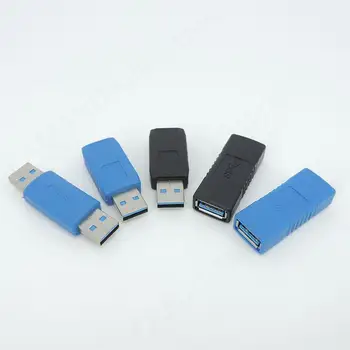 USB 3.0 Tip A Moški ženski moški Ženski Adapter Pretvornik Priključek SEM, Da AF Spojnik za Laptop, PC kabel Podaljšek, modra B4
