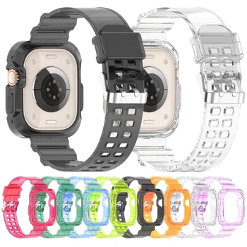 Silikonski Watchband Nepremočljiva Comfort Manšeta za Zapestje Pašček Zamenjava za apple Watch ultra 49 mm Smartwatch