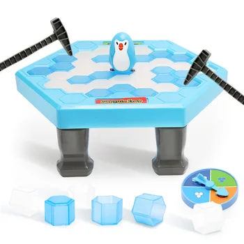 Shrani Pingvin Na Ledu Blok Breaking Igre Break Past Starš-Otrok Interaktivno Namizje Ravnotežje Kocke Odbora Izobraževalne Igrače