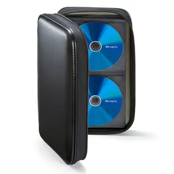 Cd Primeru Modre svetlobe Disk Polje Shockproof Cd/dvd Imetnik Z Package 96 Diski Organizator Za Potovanja, Velike Zmogljivosti, CD Denarnica Zadrgo