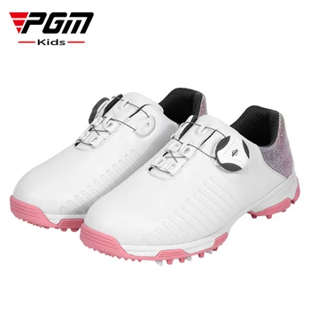 PGM Otroci Dekle Čevlji za Golf Nepremočljiva Super Vlaken Priložnostne Šport najstnice Hitro Vezna Dihanje Non-Slip Superge XZ153