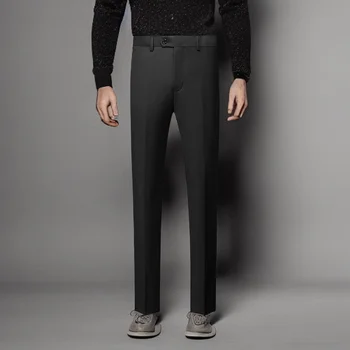 Črne Moške Slim Fit Obleko Hlače 2023, ki je Na Zalogi Formalnih Poslovnih Hlače za Poroko Moškega Uradni Moda