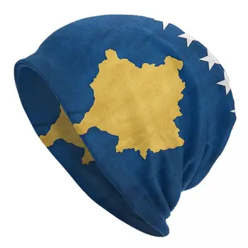 Bonnet Klobuki Nacionalno Zastavo Moški Ženske Tanke Klobuk Kosovu Kosovskih Jesen Pomlad Topla Kapa Design Skullies Beanies Kape