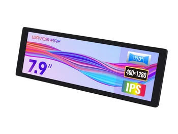 Waveshare za 7,9 palčni IPS Zaslon, 400×1280 Kaljeno Steklo Plošče, HDMI Vmesnik, Možnost Dotik, ki Podpira vse Raspberry Pi