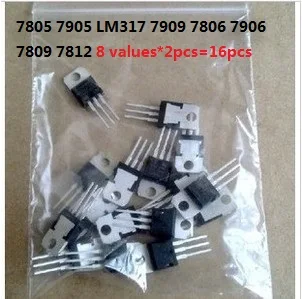 14 Vrednosti * 1pcs=14pcs Tranzistor Kit LM317 L7905CV L7906 L7908 L7909 L7912 L7915 L7805CV L7806 L7809 L7808 L7812CV L7815 L7824