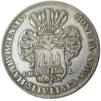 Thaler nemški Članice Hamburg 1735 IHL silver Plated Kopija kovanca