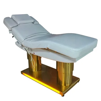 najboljše kakovosti zlato lepoto posteljo z kozmetična masaža black voskanje salon trepalnico električni obraza ogrevano spa 3 4 motorna trepalnic stol