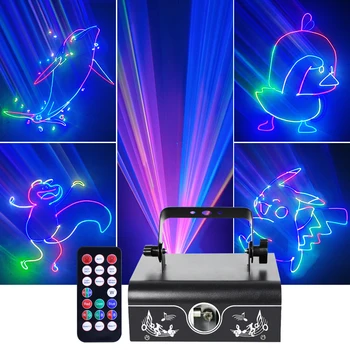 Daljinsko Disco Party Lasersko Svetlobo DMX512 RGB Pisane Žarek Naprave DJ Božično Vzdušje Žarnice Projektor