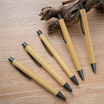 50PCS Bambusa, lesa, kemični svinčnik, Potiskanje dejanje kemični svinčnik, Pisarno in šolo pisni obliki tiskovine Podpis kemični svinčnik