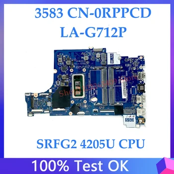 RPPCD 0RPPCD CN-0RPPCD Mainboard Za DELL 15 3583 Prenosni računalnik z Matično ploščo EDI54 LA-G712P Z SRFG2 4205U CPU 100% Polne Delovne Dobro