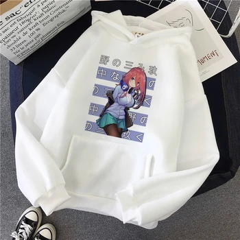 v Quintessential Quintuplets hoodies ženske estetski harajuku anime Flis pulover Hooded Majica ženska dolg rokav vrh potegne