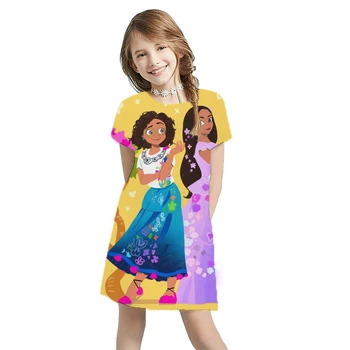Disney Encanto kostum Nova Princesa Mirabel Charm obleko za Cosplay Dekle Isabela Božič stranka Dekle Rok