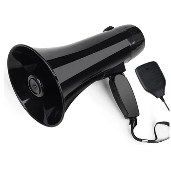 35 Watt Moči Prenosni Megafon Zvočnik PA Bullhorn z Snemljiv Ročni Mikrofon, Vgrajeno Sireno (Black)