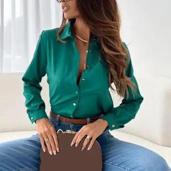Enotni-zapenjanje Bluzo Women Slim Fit Majica Elegantne Ženske Enotni-zapenjanje River Elegantno Bluzo Pomlad/jesen Podjetja za Formalno