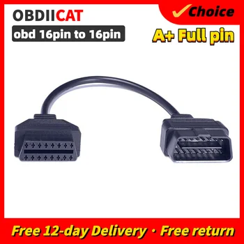 OBDIICAT OBD2 Polno Podaljšek Adapter 16Pin, da 16pin OBDII EOBD Podaljša 16 Pin Kabel Podaljšek za Diagnostiko Adapter