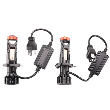 H4 LED Mini Projektor 3D Objektiv 90W 25000LM Motocikel Smerniki Avtomobilske Žarnice Pretvorbo Komplet Hi/Lo Žarek