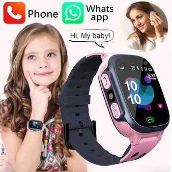 Otroci Pametno Gledati Nepremočljiva Smartwatch za Otroke Fantje Dekleta z Dotikom Zaslona Kamere Alarm, SOS Klic Lokacijo Tracker Kartice Sim