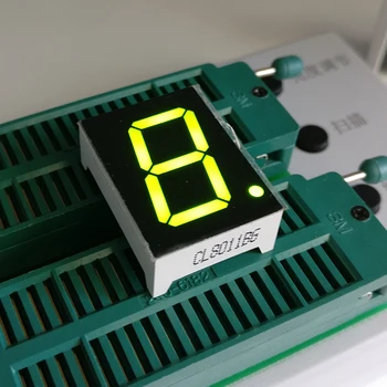 10pcs 7 segment Skupna Anoda 1 Bit digitalni Cev za 0,8 leta. rumena zelena LED Zaslon 7 segmentos LED Digitalni 10P cev