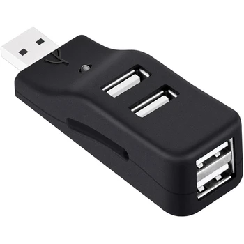 3X 4 Port USB Hub, Mini USB 2.0 Data Hub Razdelilnik Majhne Prenosne, Za PC, Laptop, Notebook PC, XPS, Imac