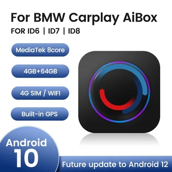 Android 10 Pretakanje AI TV box Primerni Za BMW ID6 ID7 ID8 Brezžični Apple Carplay Podporo za Nadgradnjo YouTube, Netflix IPTV Waze Spotify