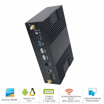 RK3588 8K Industrijske digital Media Player, TV okno, mini pc, Okta-Core 2,4 GHz, Android 12 ali Linux, RS232, RS485, wifi6, BT5.2